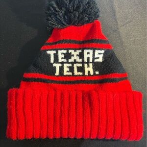 Kids Pom Beanie - Red and Black